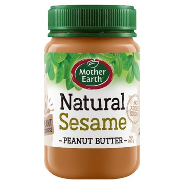 Mother Earth 紐西蘭產花生醬 芝麻口味 富含鋅鎂微量元素  380g  1罐