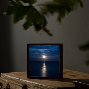 【LIGHTO】 療癒系海景See Sea-實木燈箱 | 銀色歲月
