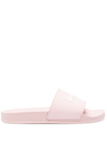 Palm Angels - monogram-embossed pool slides - unisex - Polyurethane/Rubber/Polyurethane - 38 - Pink