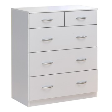 《HOPMA》白色美背經典四層五抽斗櫃 台灣製造 床頭櫃 抽屜櫃 衣物收納櫃 梳妝台邊櫃-時尚白