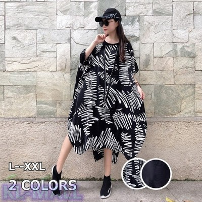 マキシ丈ワンピース大きいサイズレディース 40代 50代ワンピース半袖カジュアル総柄 無地夏ワンピースゆるワンピース二次お呼ば 通販 Lineポイント最大get Lineショッピング