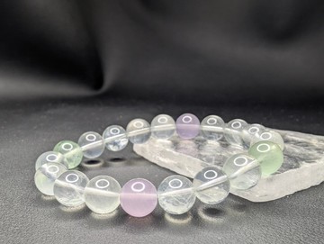 彩螢石 10mm 手串 手鍊 天然水晶 水晶