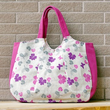 手提/肩背輕便袋 側背包 手提包 單肩包 棉質布包 (SB-11)