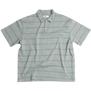 【MELSIGN】DADCORE BORDER POLO 條紋 短袖POLO衫 (灰色)