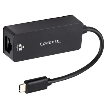 RONEVER 3.1 TYPE-C to RJ45千兆網路卡 70 x 25 x 16mm 線長143mm 23g  PC028  1盒
