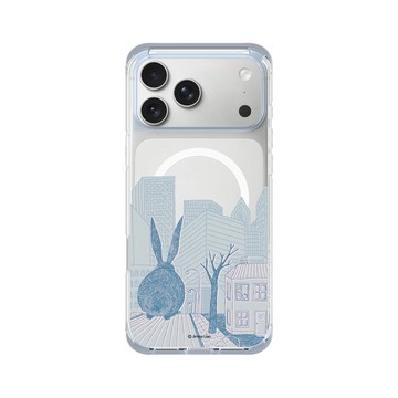 iPhone 17 Pro Max ClearX (MagSafe 兼容) 冰透藍 - 幾米 Jimmy Liao - 兔子系列-城市祕密