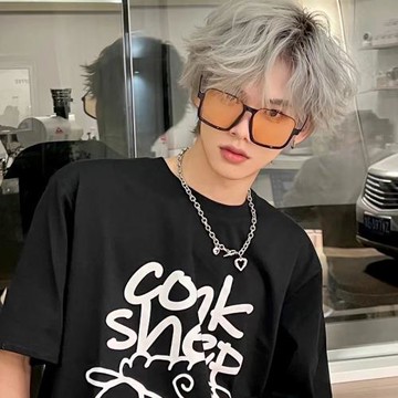 網紅下半框茶色墨鏡男潮ins韓系復古風2022防紫外線太陽鏡女大臉