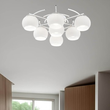 金屬烤漆玻璃造型半吸頂燈 F117-19-31254