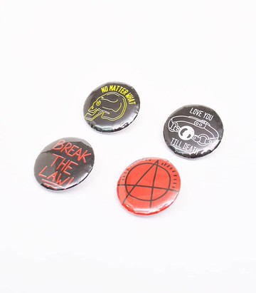 徽章組/黑色/紅色/hellcatpunks/hcp-gd-0058