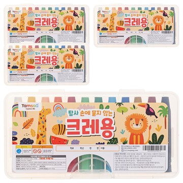 TAMSAA 不沾手蠟筆 生日禮物用  48支  12色