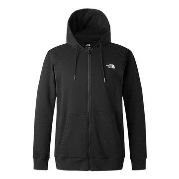 The North Face 男女 U TNF FULL ZIP KNIT TOP 機能性保暖透氣長袖連帽外套.休閒夾克/純棉面料.居家戶外/83OR-JK3 黑