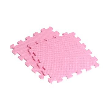 【新生活家】EVA素面巧拼地墊(粉紅色40入)
