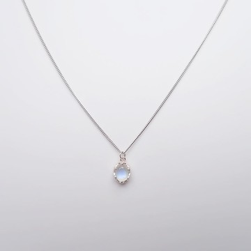 月光石小皇冠項鍊925純銀項鍊