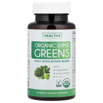 Healths Harmony, 有機 Super Greens，60 片