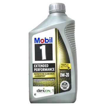 Mobil 美孚 1 EP 全合成機油  SAE 0W-20  946mL  延長性能  保護長達20 000英里  1瓶