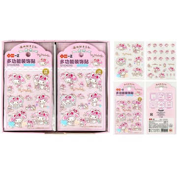 文具 iigen一正 三麗鷗系列多功能裝飾貼 庫洛米 美樂蒂 卡通手帳貼紙 YZ880379/YZ880380