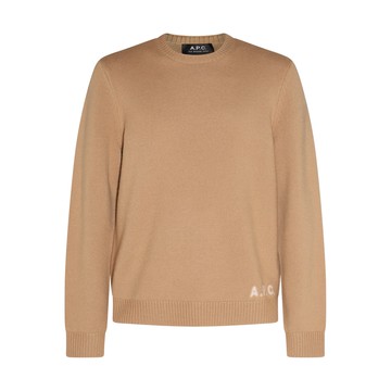 A.p.c. - Camel And Ecru Wool Sweater
