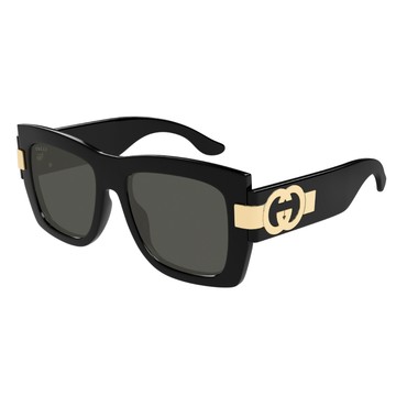 【GUCCI 古馳】方形膠框太陽眼鏡(GG1688S-001 GG LOGO 系列)