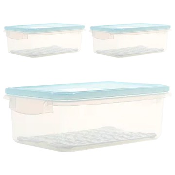 KEYWAY 聯府 4號新井長型保鮮盒  1個容器 + 1個蓋子  3個