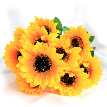 JOART 12朵向日葵仿真花束  1組  多色