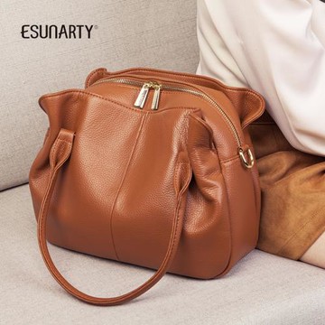 真皮大容量包包女2025新款高級感洋氣媽媽款手提包軟皮大包單肩包