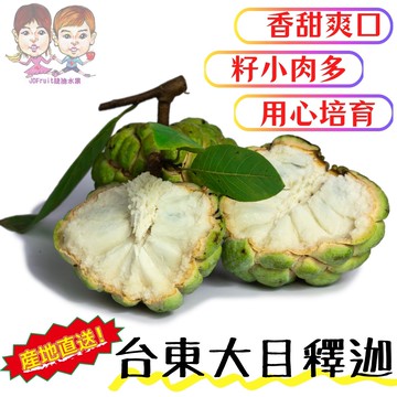 台灣台東卑南 特選大目釋迦5斤(大顆5-6粒/箱)【緁迪水果JDFruit】台灣小農