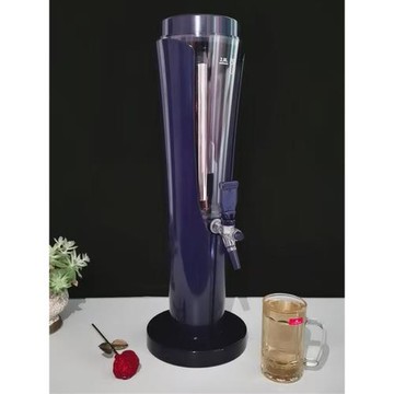 新款發光扎啤酒炮3升酒塔酒柱不銹鋼飲料機商用酒桶KTV分酒器酒吧