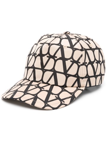 Valentino Garavani - VLogo-print baseball cap - men - Silk/Cotton - 59 - Neutrals