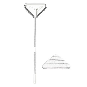 伸縮桿大面寬三角清潔拖把套組 PP金屬材質 90-180cm  1組