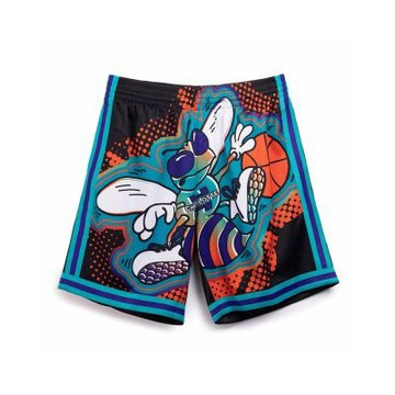Mitchell & Ness NBA short Hornets 黃蜂隊 短褲 黑藍 MN23B-SH02CH
