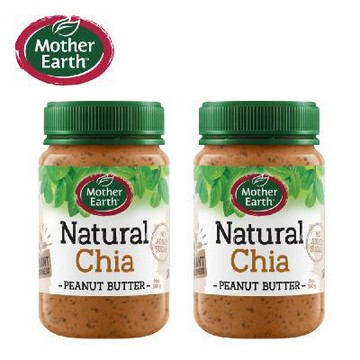 【壽滿趣】紐西蘭Mother Earth超級奇亞籽花生醬380g(兩瓶)