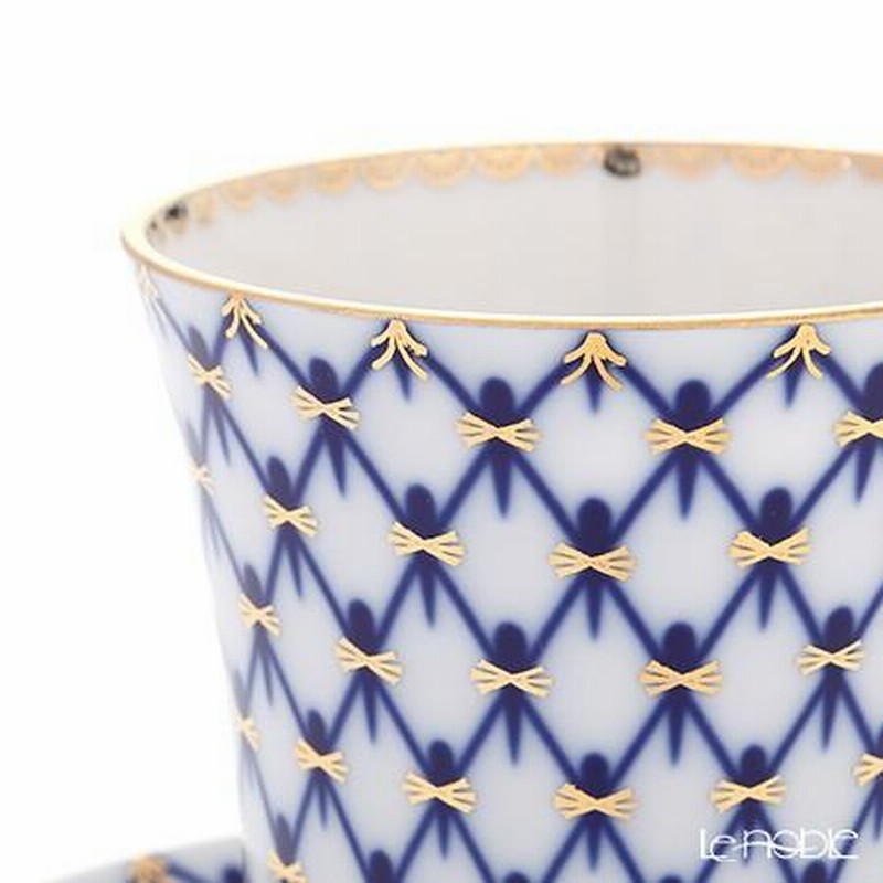 ロシア食器 茶器セット インペリアル・ポーセリン 白地に緑と金の装飾 