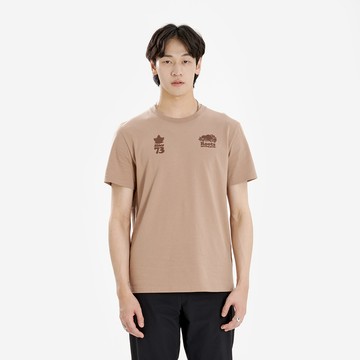 Roots男裝-ROOTS SPORTING GOODS 短袖上衣 (石褐色)