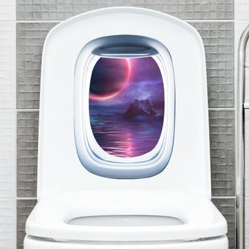 【MR.ZAKKA】創意萬用裝飾貼紙-景觀主題 海底星空窗景 L款 居家布置 DIY可移式壁貼 無痕壁貼 牆貼