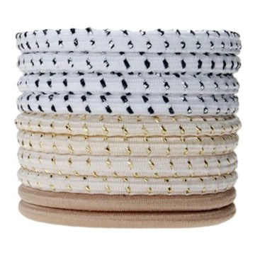 美國 L. Erickson 彈力髮圈-白金款 綜合原裝10入 名牌髮圈【南風百貨】