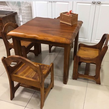 【吉迪市100%全柚木家具】RPCH005 柚木原木座椅 穿鞋椅 椅凳