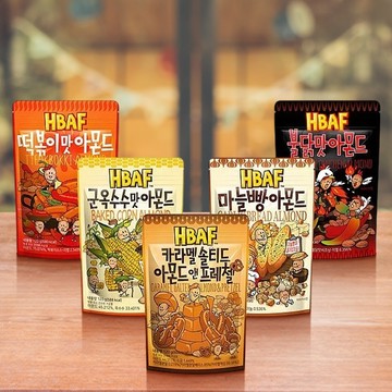 韓國 HBAF 杏仁果120g  零食 堅果 零嘴 下酒零食 下酒菜 杏仁果 點心 團購【三哥嚴選】DS014518