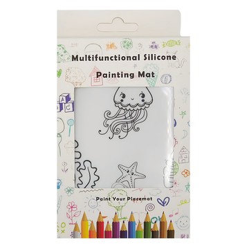 食品級矽膠畫畫餐墊 方便清洗 塗鴉樂趣 可重複使用  30 x 30cm  1個