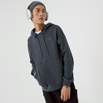 【ERSS】男裝 帽踢 帽t 長袖上衣 上衣 潮流 休閒 雙層 暗灰色【K60355】