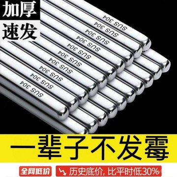 📣免運🔥臺灣出貨🔥316L不銹鋼防滑高檔筷子高端餐具套裝防黴家庭筷子